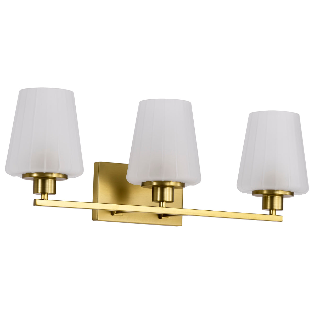 Nuvo 60-8233 Lune, 3 Light Vanity, Vintage Brass Finish