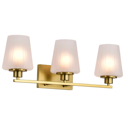 Nuvo 60-8233 Lune, 3 Light Vanity, Vintage Brass Finish