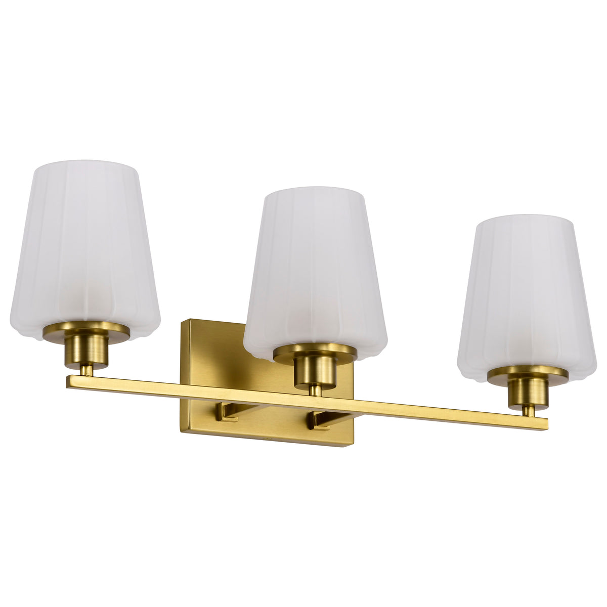 Nuvo 60-8233 Lune, 3 Light Vanity, Vintage Brass Finish