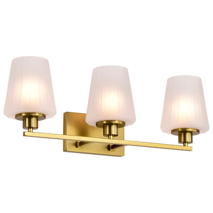 Nuvo 60-8233 Lune, 3 Light Vanity, Vintage Brass Finish