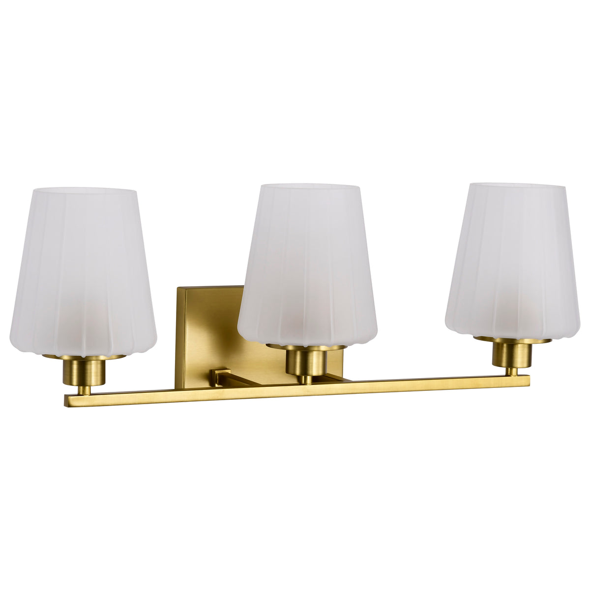 Nuvo 60-8233 Lune, 3 Light Vanity, Vintage Brass Finish