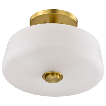 Nuvo 60-8239 Lune, 3 Light Semi-Flush, Vintage Brass Finish