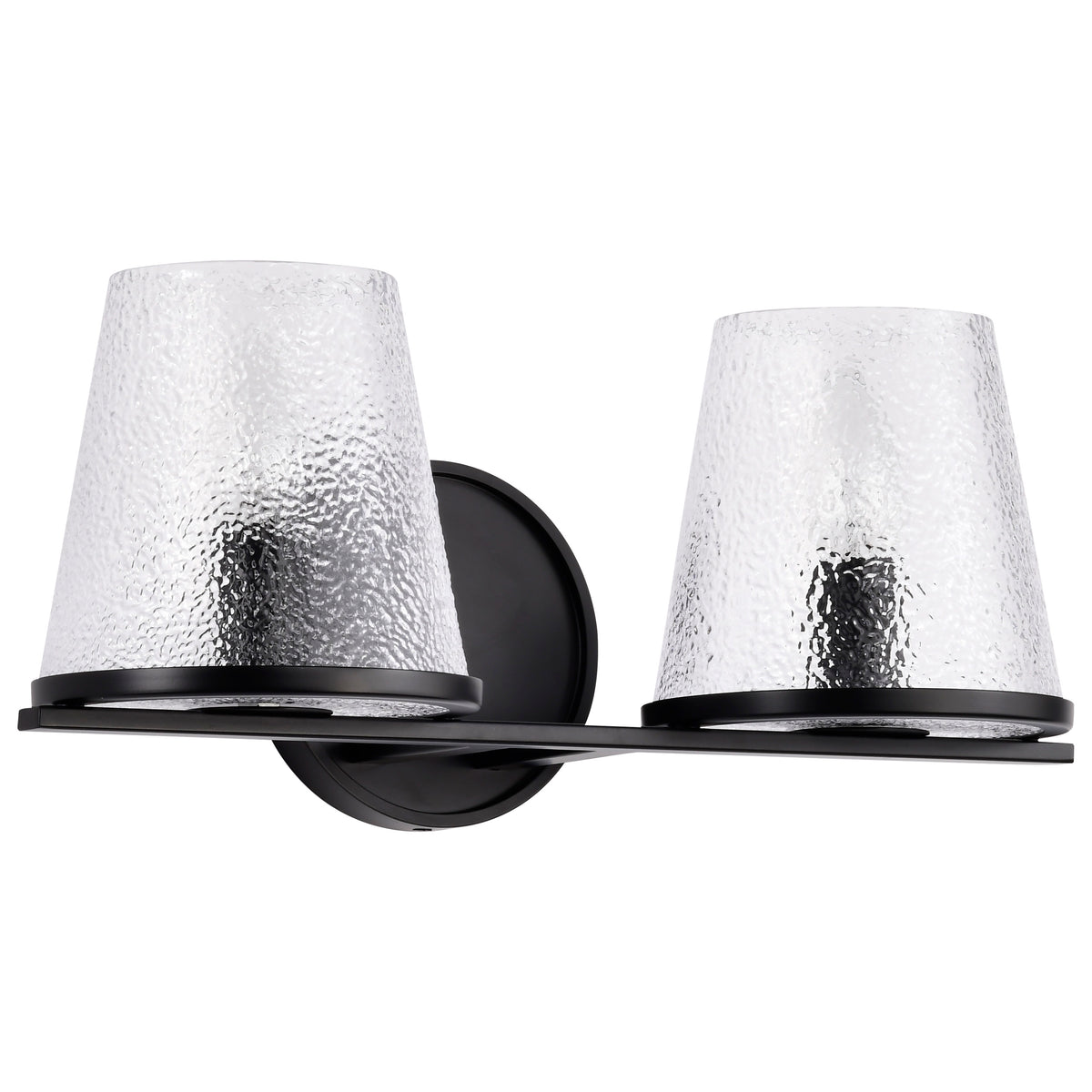 Nuvo 60-8252 Valentine, 2 Light Vanity, Black Finish