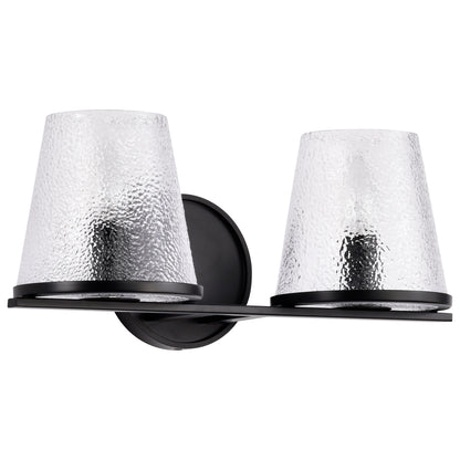Nuvo 60-8252 Valentine, 2 Light Vanity, Black Finish