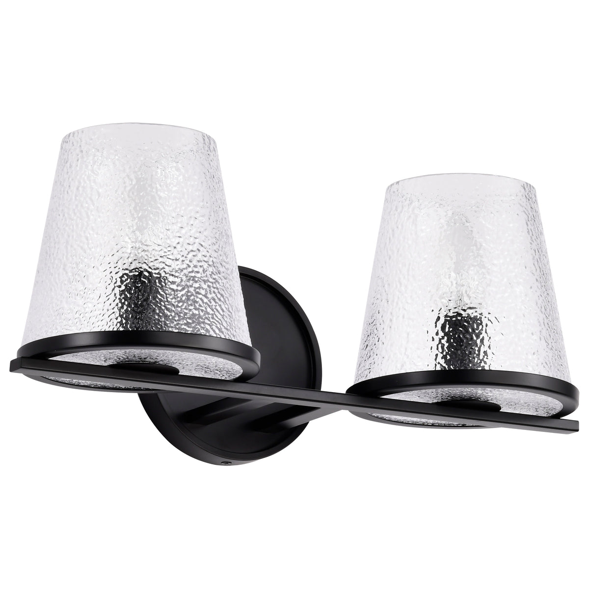 Nuvo 60-8252 Valentine, 2 Light Vanity, Black Finish