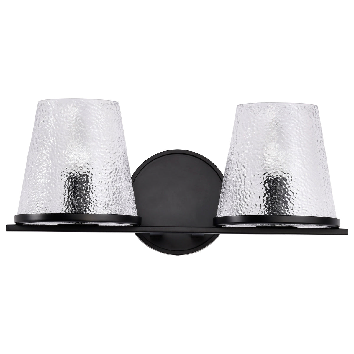 Nuvo 60-8252 Valentine, 2 Light Vanity, Black Finish