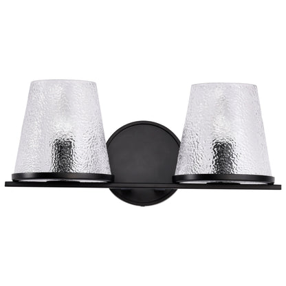 Nuvo 60-8252 Valentine, 2 Light Vanity, Black Finish