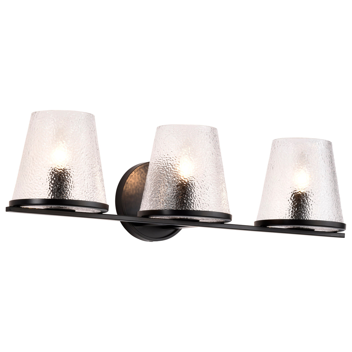 Nuvo 60-8253 Valentine, 3 Light Vanity, Black Finish