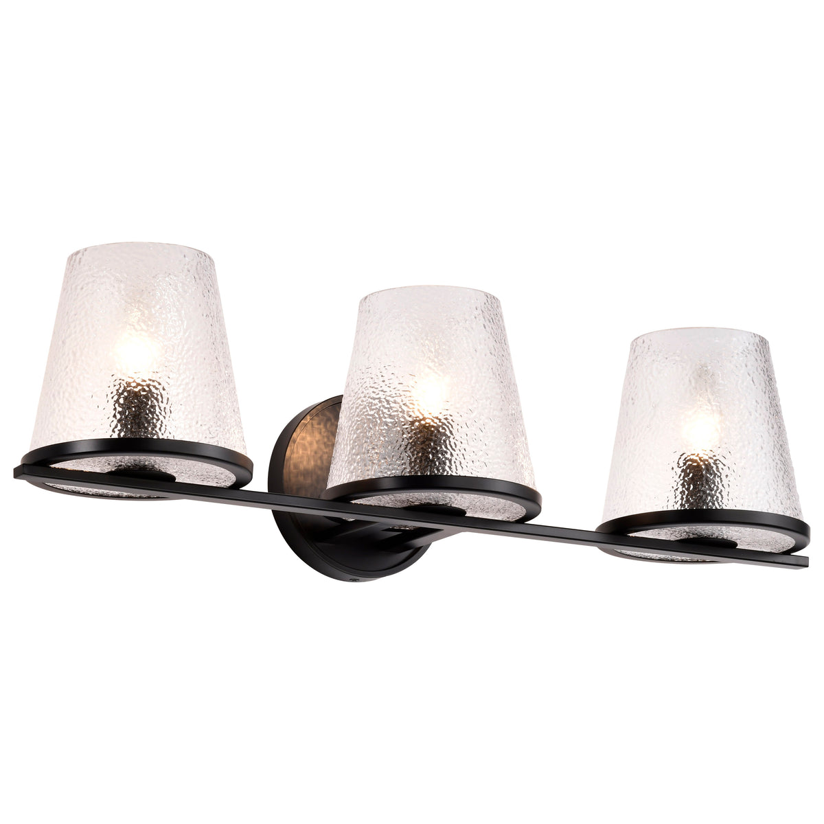 Nuvo 60-8253 Valentine, 3 Light Vanity, Black Finish