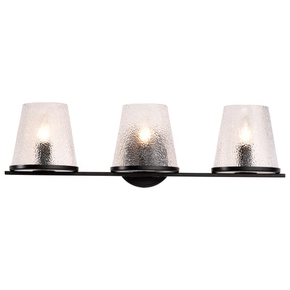 Nuvo 60-8253 Valentine, 3 Light Vanity, Black Finish