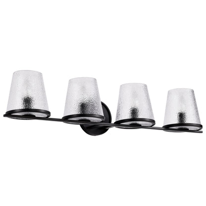 Nuvo 60-8254 Valentine, 4 Light Vanity, Black Finish