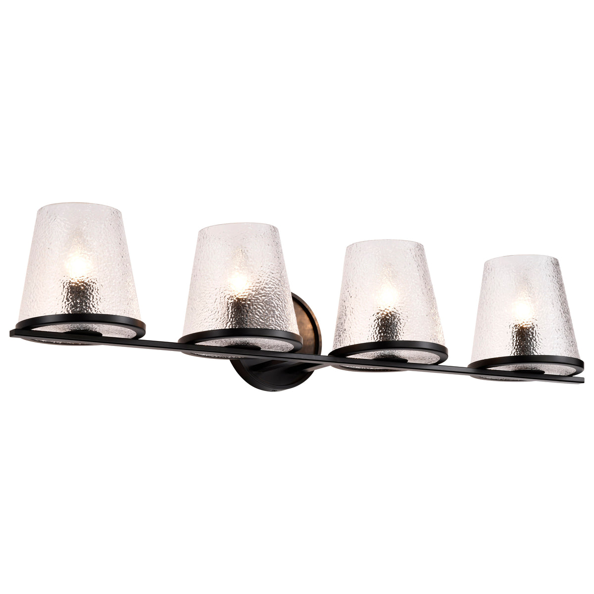 Nuvo 60-8254 Valentine, 4 Light Vanity, Black Finish