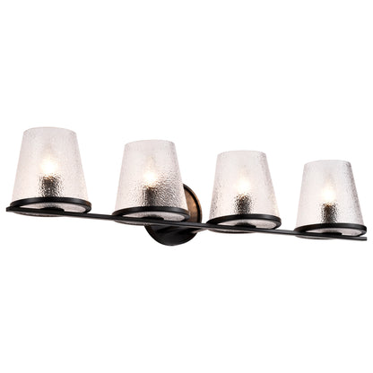 Nuvo 60-8254 Valentine, 4 Light Vanity, Black Finish