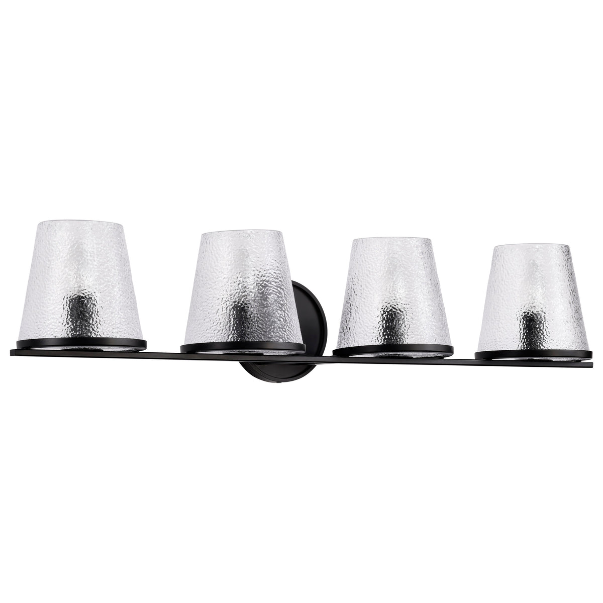 Nuvo 60-8254 Valentine, 4 Light Vanity, Black Finish