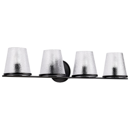 Nuvo 60-8254 Valentine, 4 Light Vanity, Black Finish
