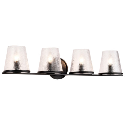 Nuvo 60-8254 Valentine, 4 Light Vanity, Black Finish