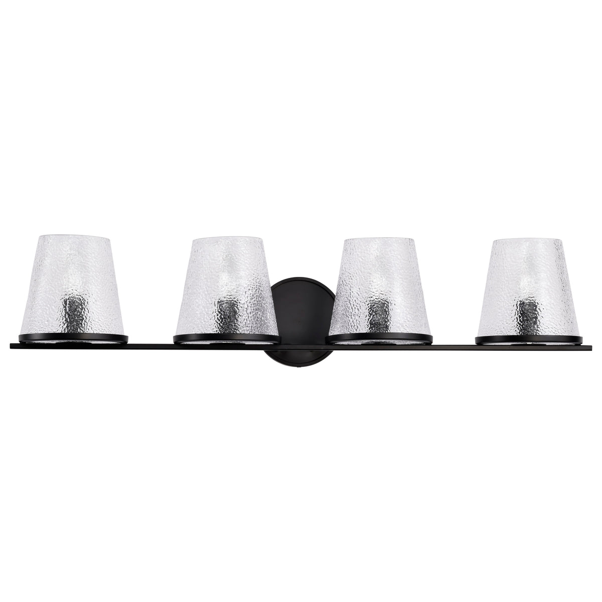 Nuvo 60-8254 Valentine, 4 Light Vanity, Black Finish