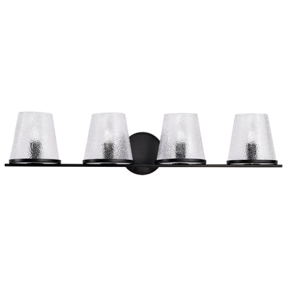 Nuvo 60-8254 Valentine, 4 Light Vanity, Black Finish