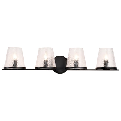 Nuvo 60-8254 Valentine, 4 Light Vanity, Black Finish