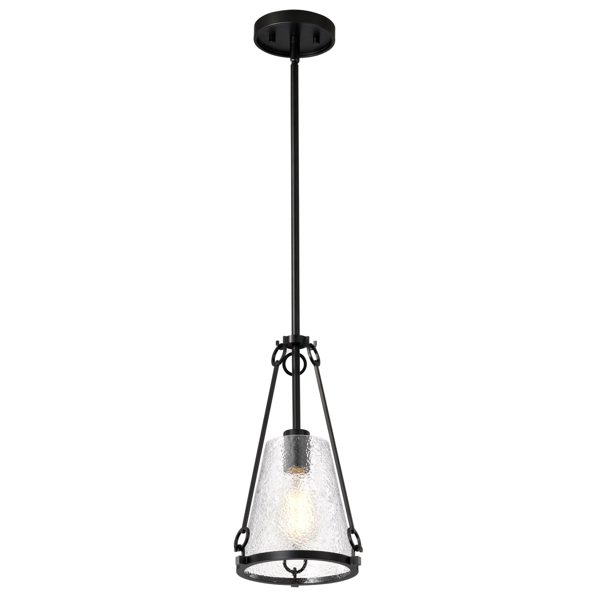 Nuvo 60-8255 Valentine, Small Pendant, Black Finish
