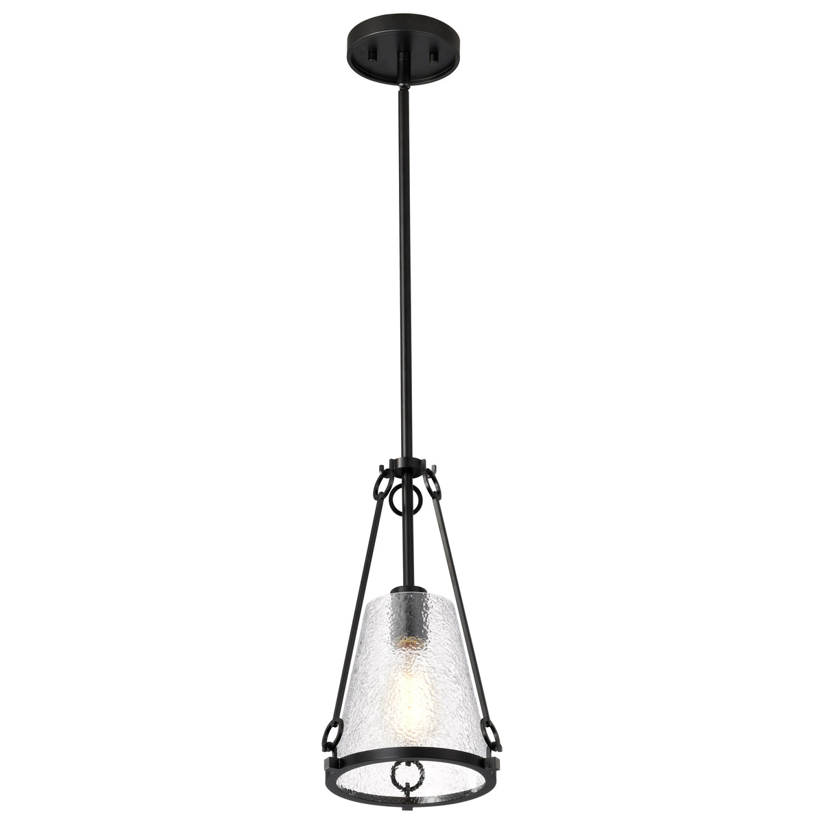 Nuvo 60-8255 Valentine, Small Pendant, Black Finish