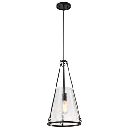 Nuvo 60-8256 Valentine, Medium Pendant, Black Finish