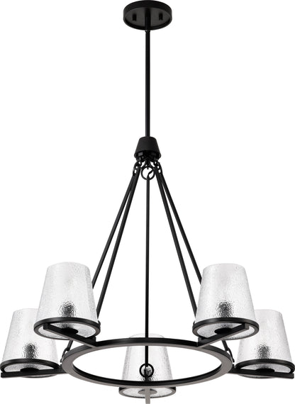 Nuvo 60-8258 Valentine, 5 Light Chandelier, Black Finish