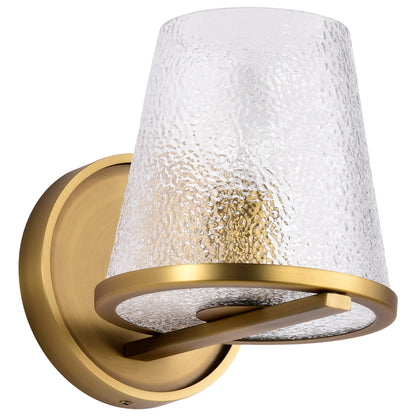 Nuvo 60-8261 Valentine, 1 Light Vanity, Vintage Brass Finish