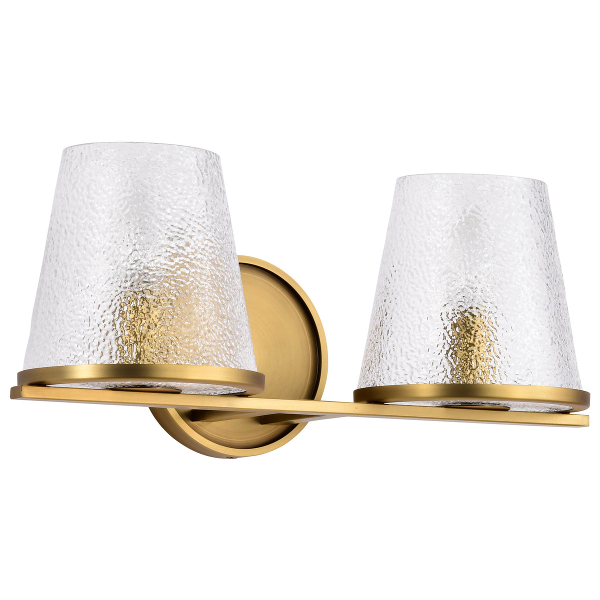 Nuvo 60-8262 Valentine, 2 Light Vanity, Vintage Brass Finish