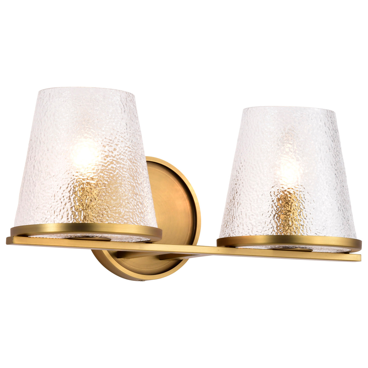 Nuvo 60-8262 Valentine, 2 Light Vanity, Vintage Brass Finish