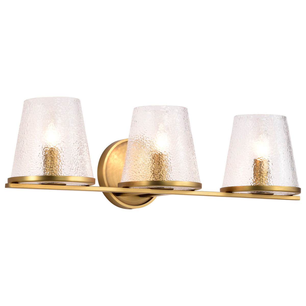 Nuvo 60-8263 Valentine, 3 Light Vanity, Vintage Brass Finish