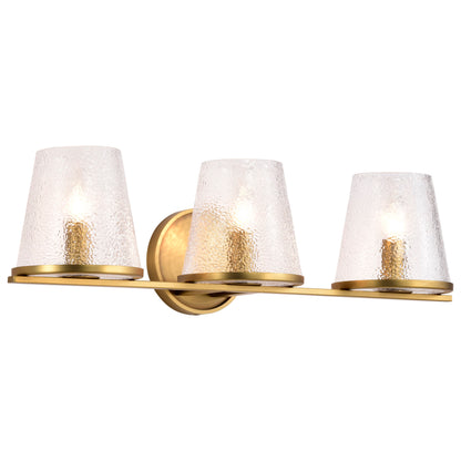 Nuvo 60-8263 Valentine, 3 Light Vanity, Vintage Brass Finish