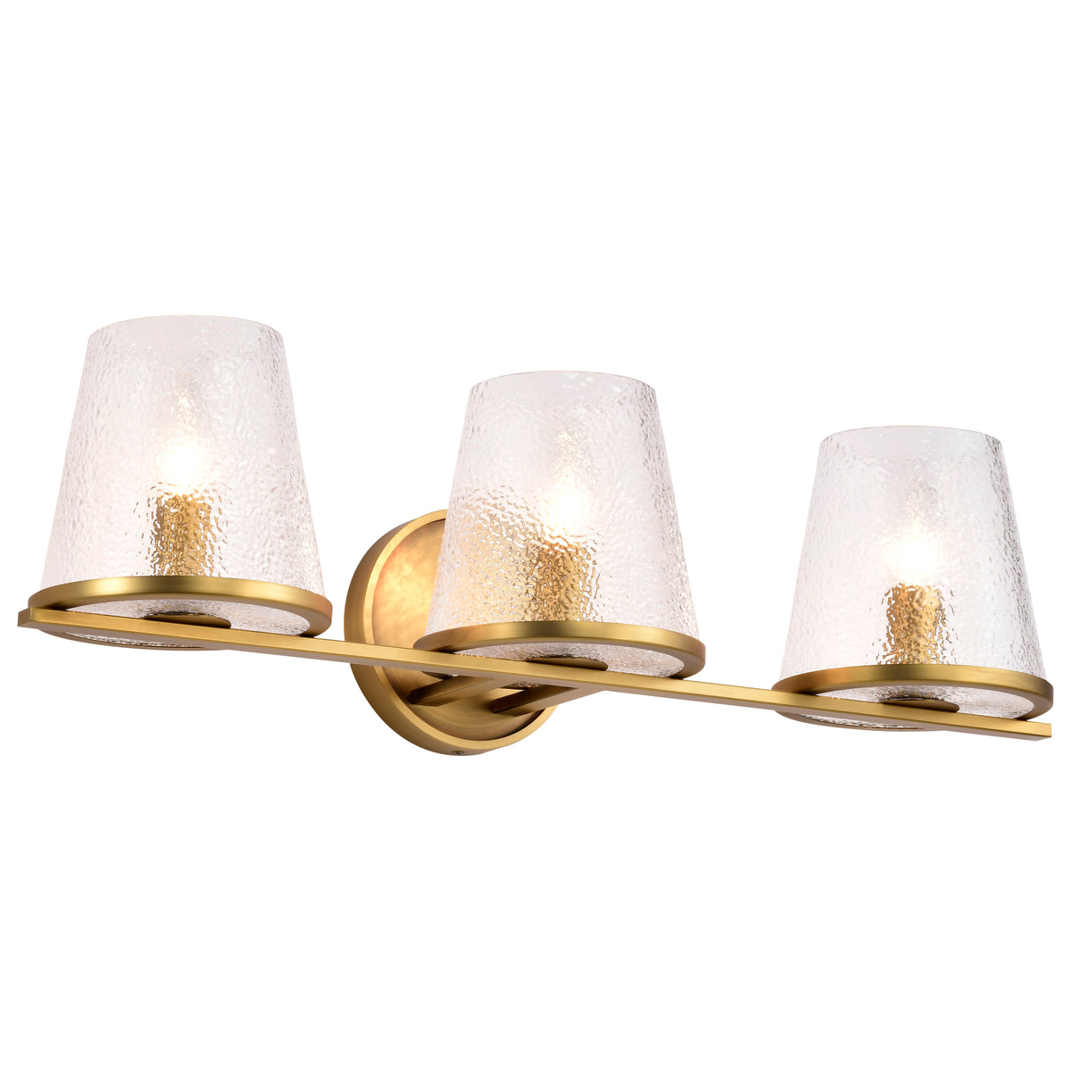 Nuvo 60-8263 Valentine, 3 Light Vanity, Vintage Brass Finish