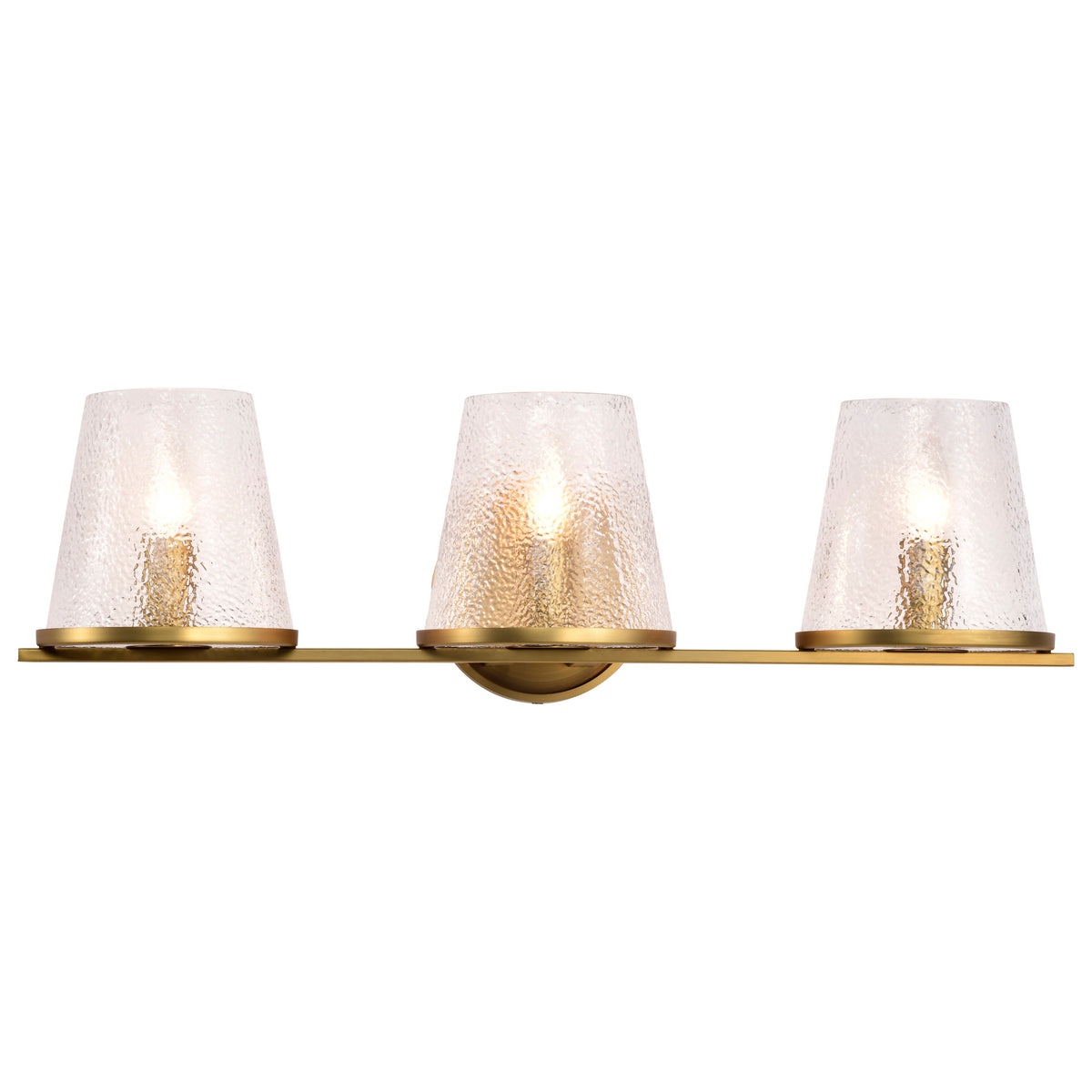 Nuvo 60-8263 Valentine, 3 Light Vanity, Vintage Brass Finish
