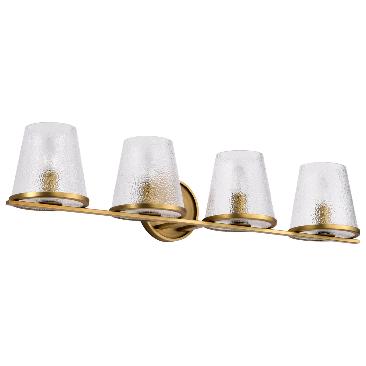 Nuvo 60-8264 Valentine, 4 Light Vanity, Vintage Brass Finish