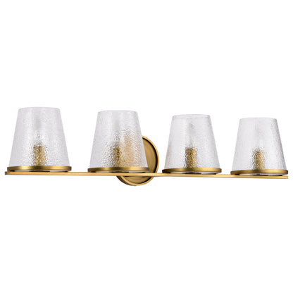 Nuvo 60-8264 Valentine, 4 Light Vanity, Vintage Brass Finish