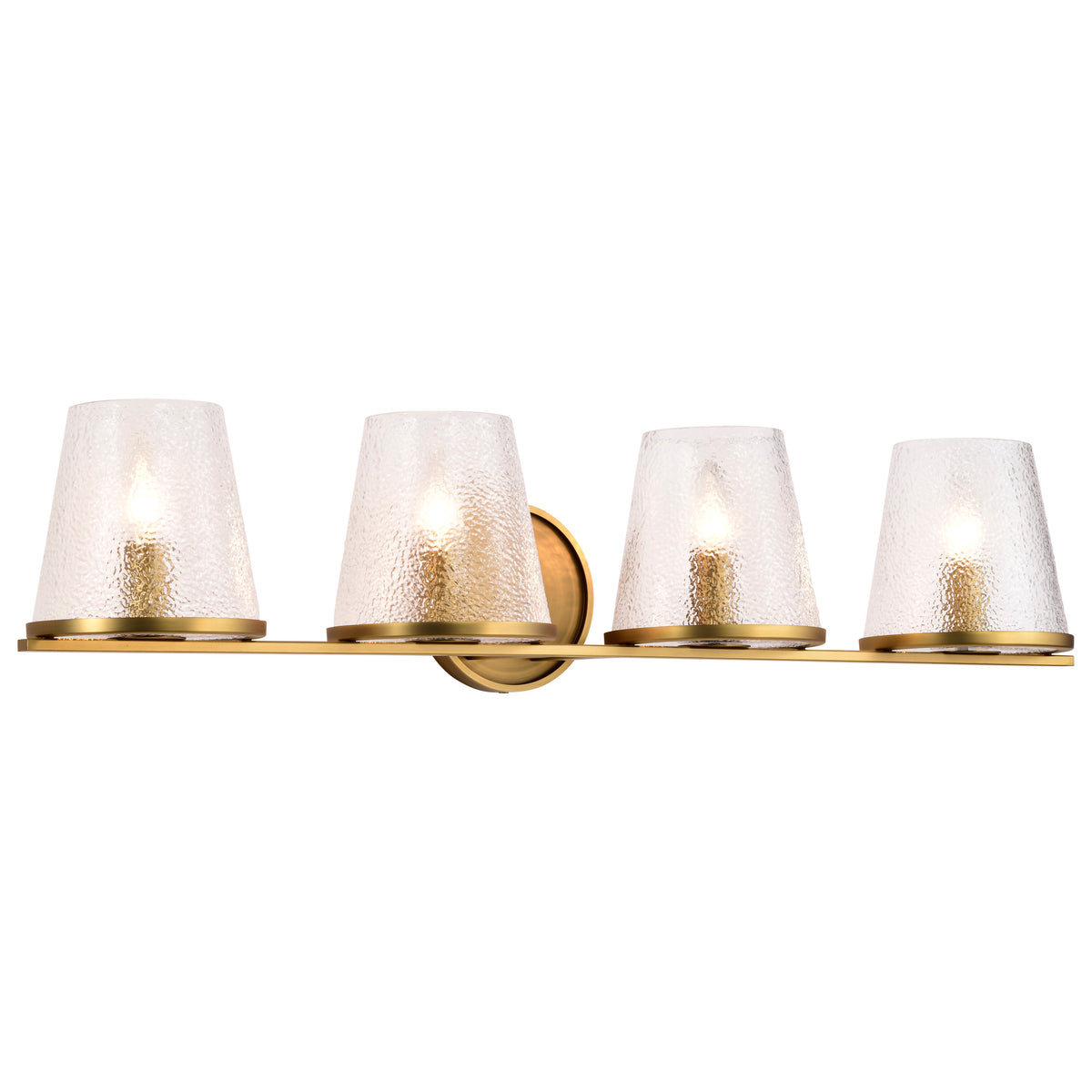 Nuvo 60-8264 Valentine, 4 Light Vanity, Vintage Brass Finish