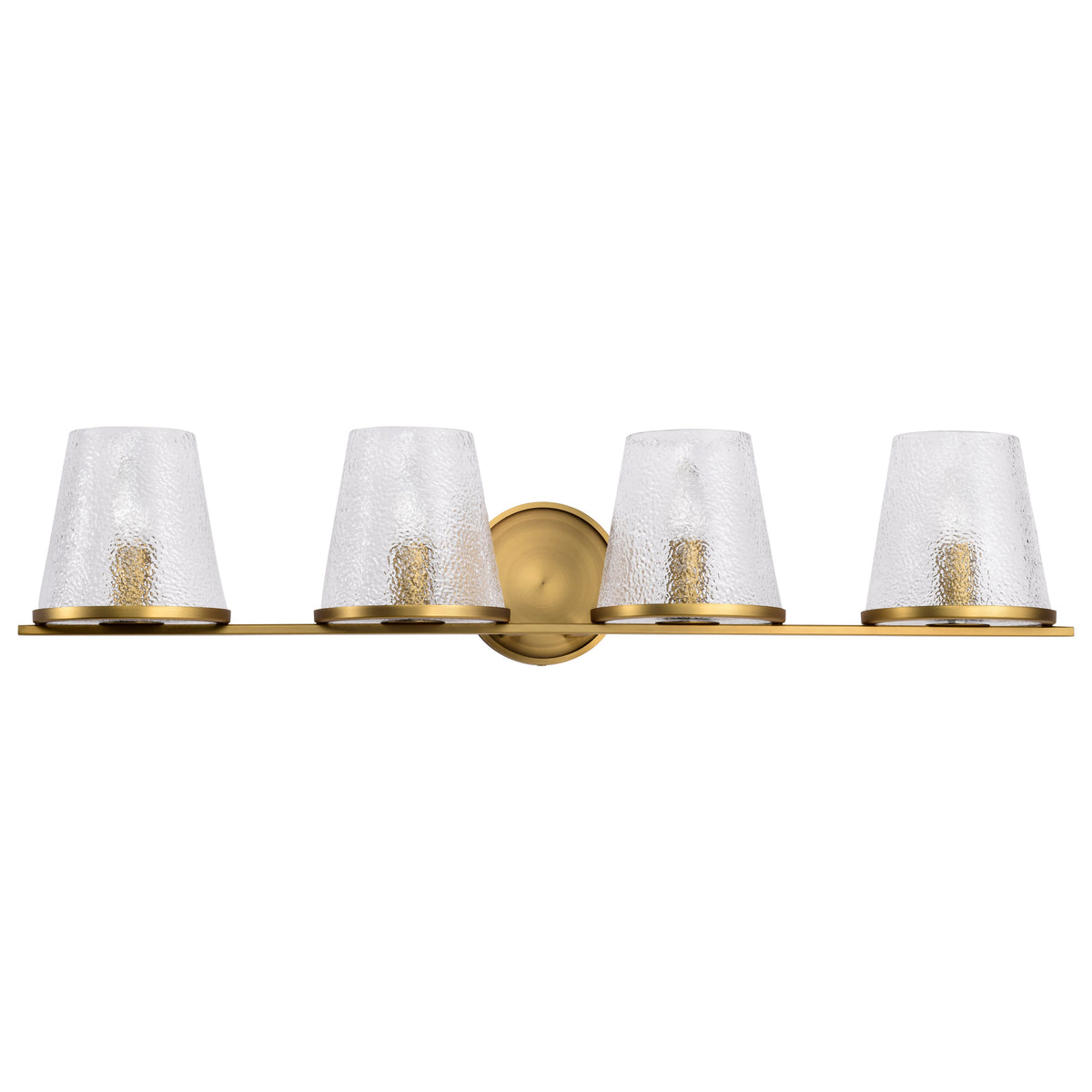 Nuvo 60-8264 Valentine, 4 Light Vanity, Vintage Brass Finish