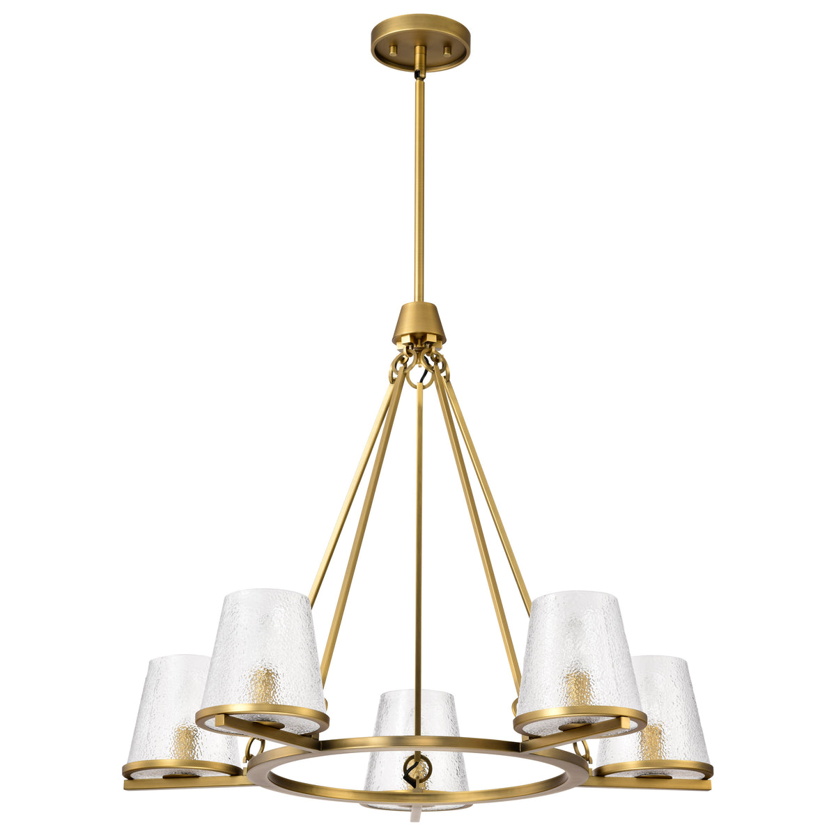 Nuvo 60-8268 Valentine, 5 Light Chandelier, Vintage Brass Finish