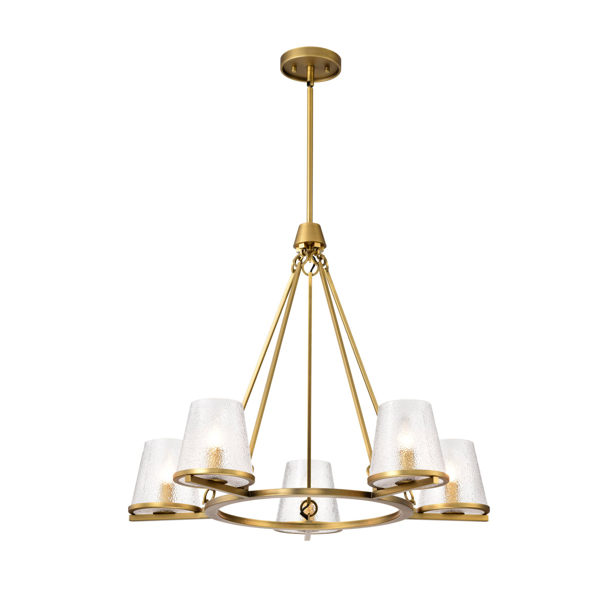Nuvo 60-8268 Valentine, 5 Light Chandelier, Vintage Brass Finish