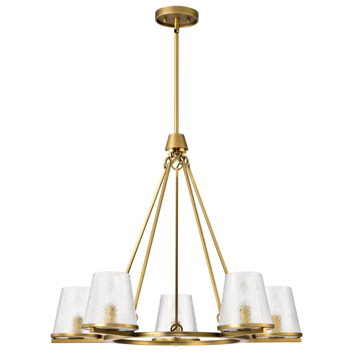 Nuvo 60-8268 Valentine, 5 Light Chandelier, Vintage Brass Finish