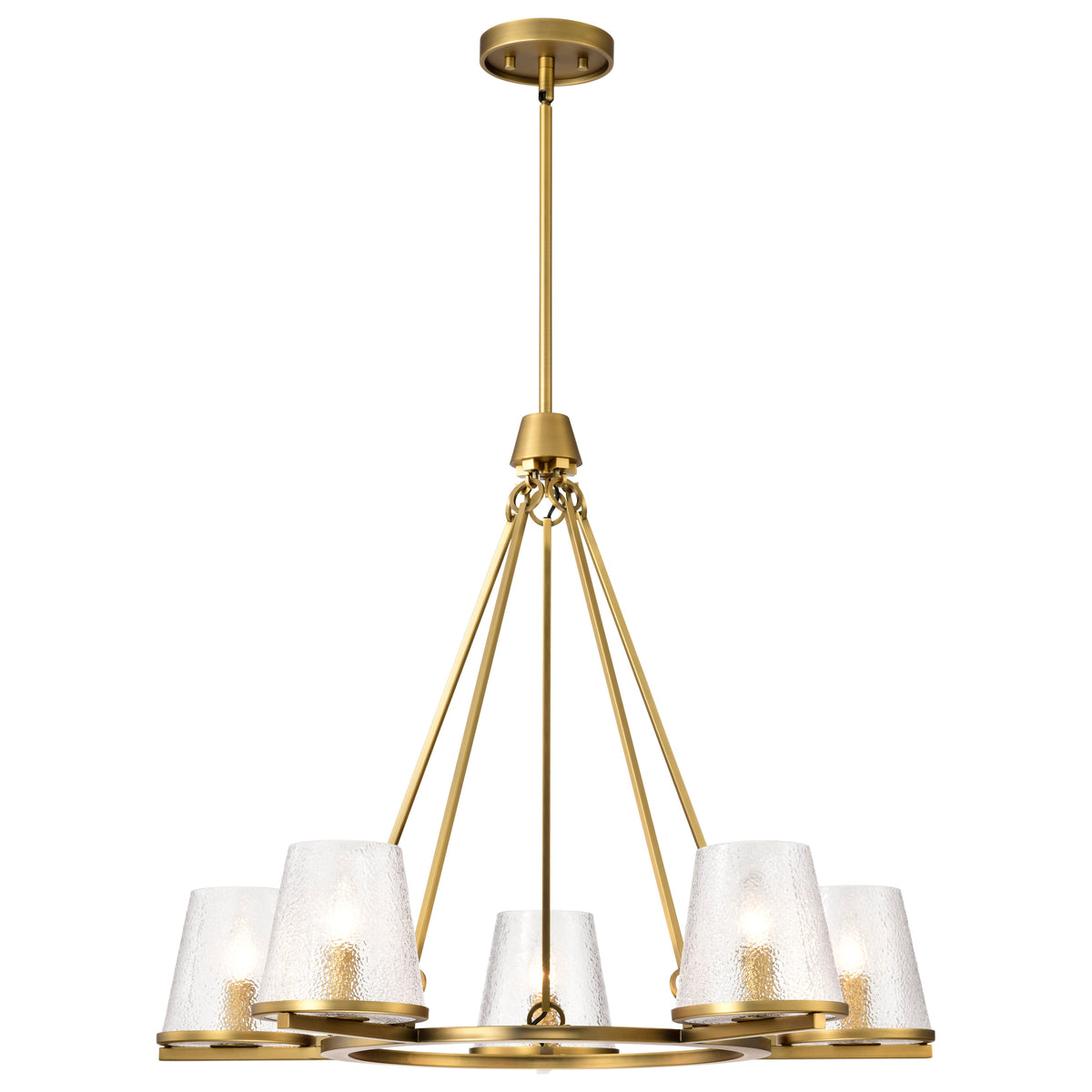Nuvo 60-8268 Valentine, 5 Light Chandelier, Vintage Brass Finish