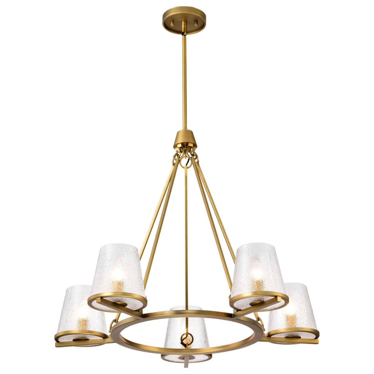 Nuvo 60-8268 Valentine, 5 Light Chandelier, Vintage Brass Finish
