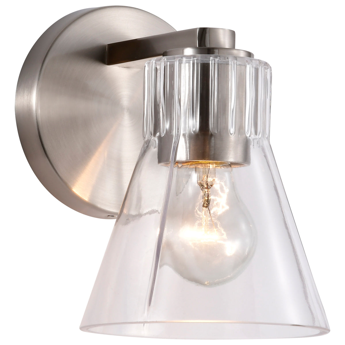 Nuvo 60-8331 Gianna, 1 Light Vanity, Brushed Nickel Finish