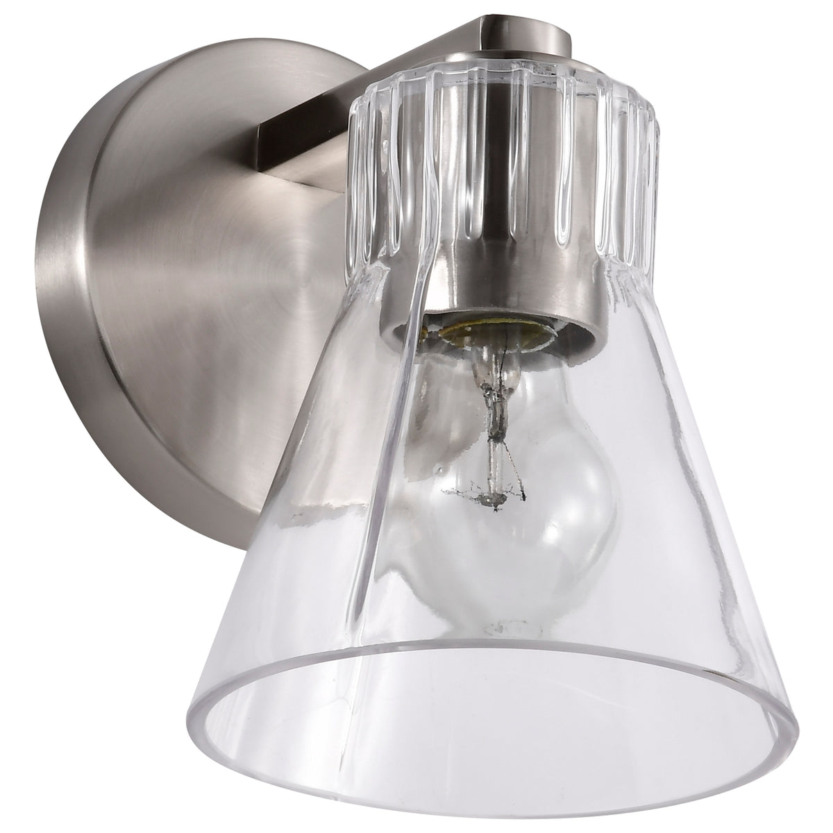Nuvo 60-8331 Gianna, 1 Light Vanity, Brushed Nickel Finish