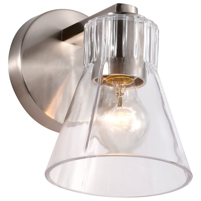 Nuvo 60-8331 Gianna, 1 Light Vanity, Brushed Nickel Finish