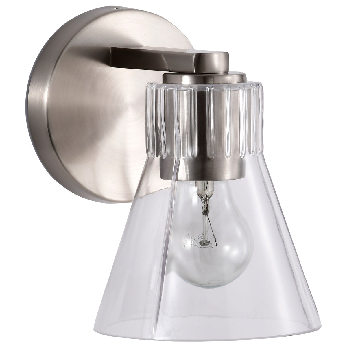 Nuvo 60-8331 Gianna, 1 Light Vanity, Brushed Nickel Finish