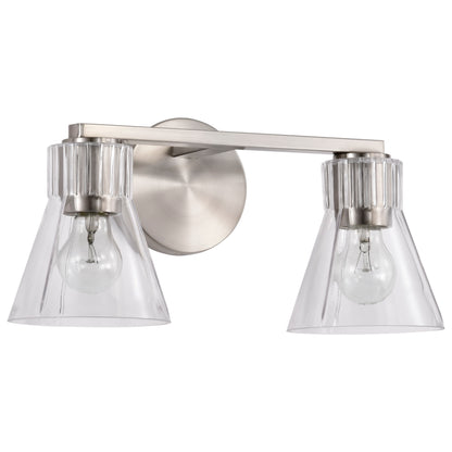 Nuvo 60-8332 Gianna, 2 Light Vanity, Brushed Nickel Finish