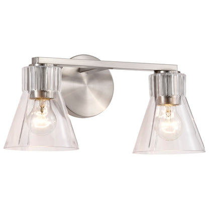 Nuvo 60-8332 Gianna, 2 Light Vanity, Brushed Nickel Finish
