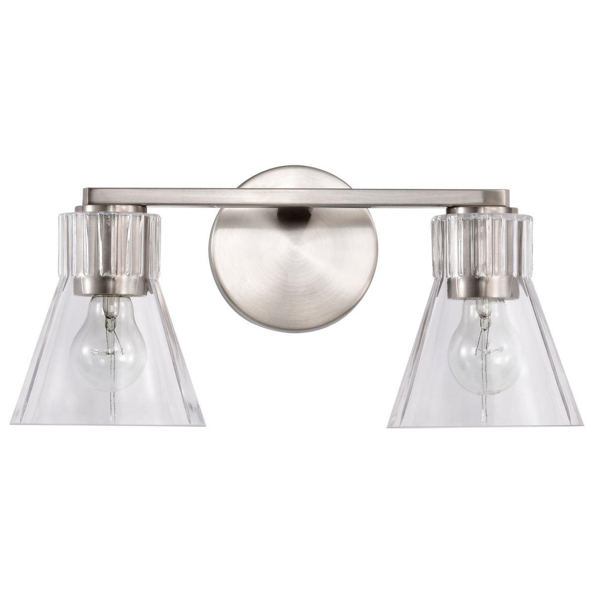 Nuvo 60-8332 Gianna, 2 Light Vanity, Brushed Nickel Finish